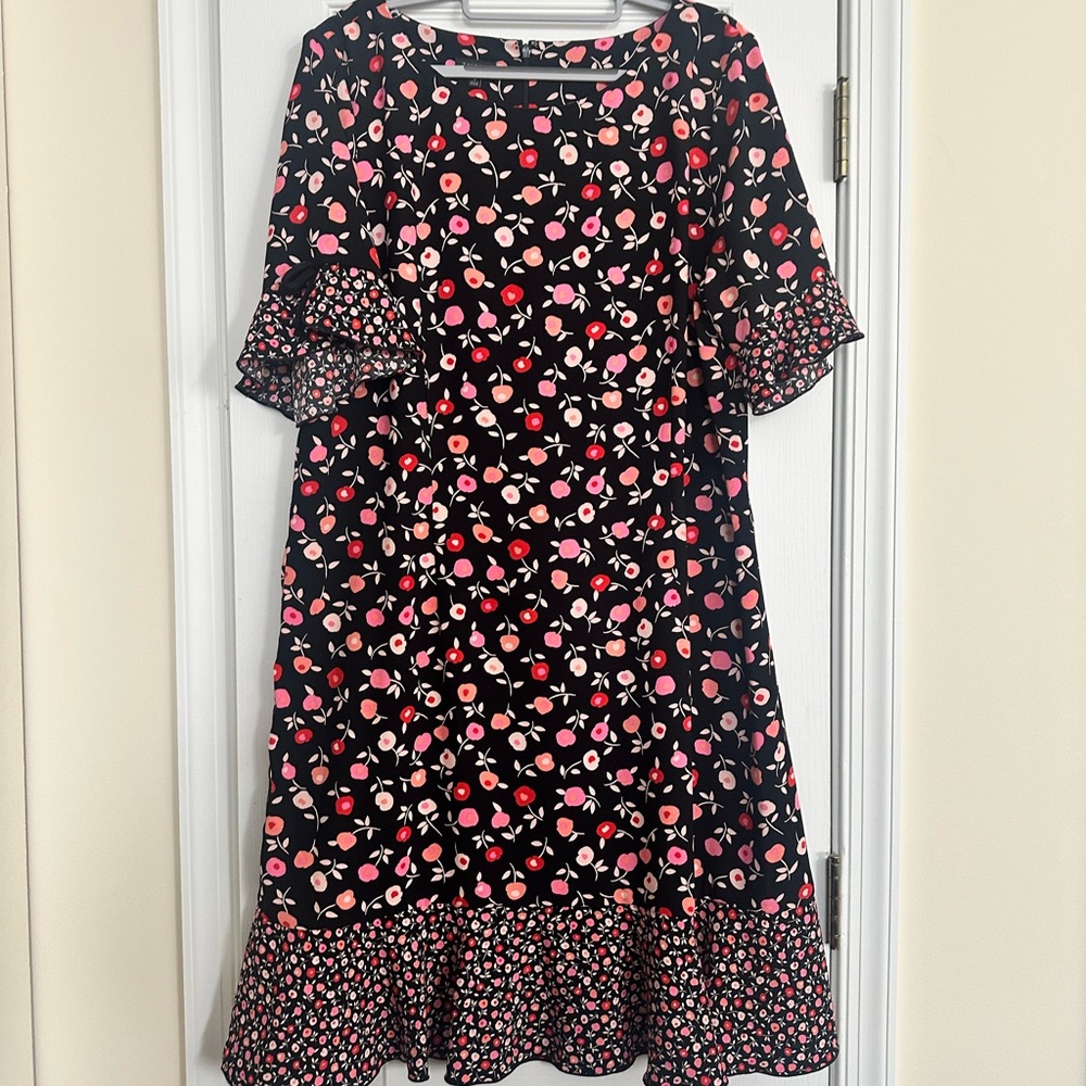 Talbots Sleeveless Red and Pink Dress for Weddings